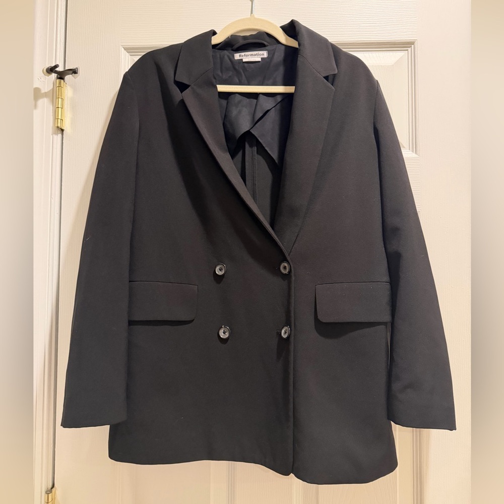 Reformation Black Jenner Blazer